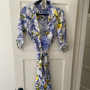 Italian linen lemon dress - Idillio Positano